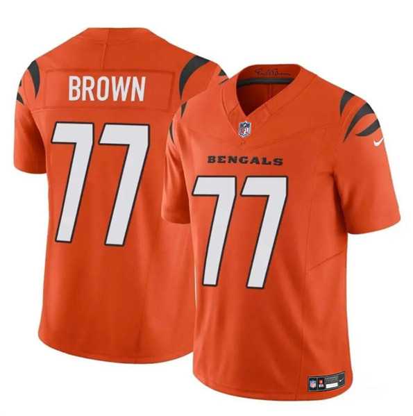 Youth Cincinnati Bengals #77 Trent Brown Orange 2024 F.U.S.E. Vapor Untouchable Limited Stitched Jersey Dzhi->youth nfl jersey->Youth Jersey